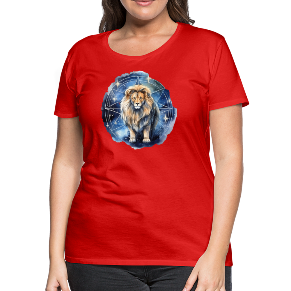 Women's Mythical Words Leo Premium T-Shirt - red