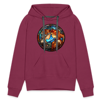 Thumbnail for Women’s Mosaic Gemini Premium Hoodie - burgundy