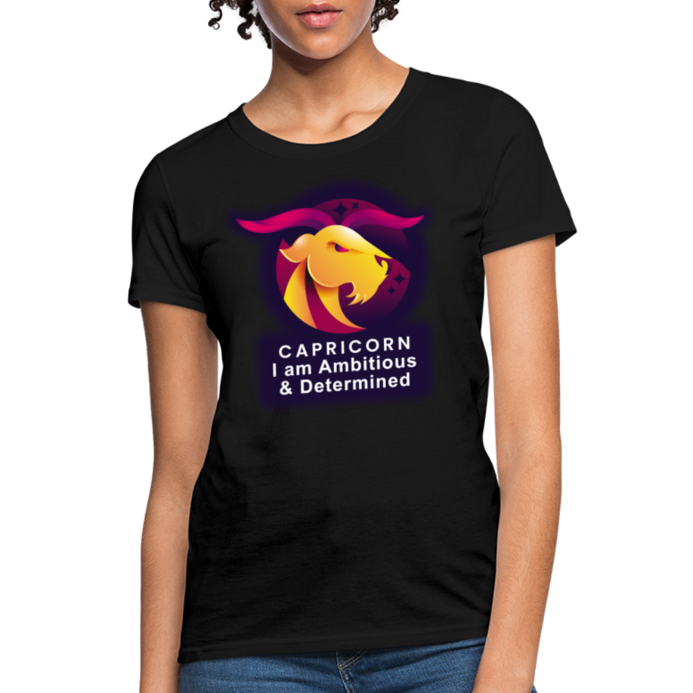 Women's Glow Capricorn T-Shirt - black