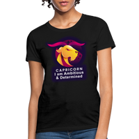 Thumbnail for Women's Glow Capricorn T-Shirt - black