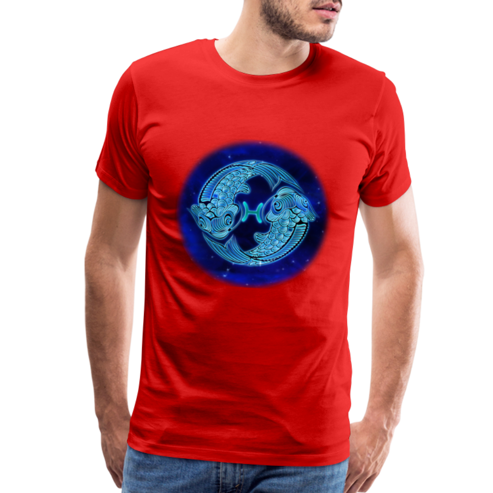 Men's Pisces Premium T-Shirt - red