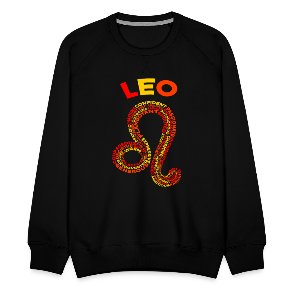 Men's Power Words Leo Premium Sweatshirt - black