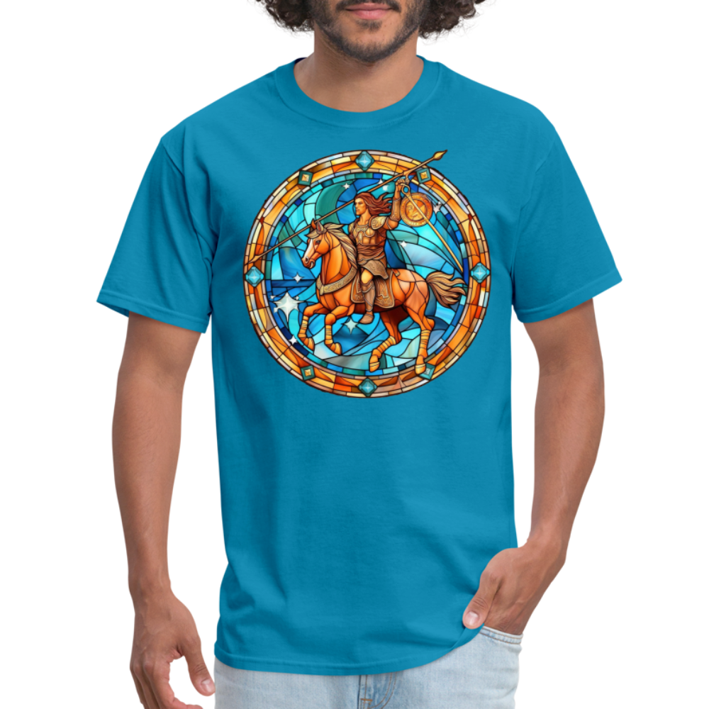 Men's Mosaic Sagittarius Classic T-Shirt - turquoise