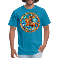 Thumbnail for Men's Mosaic Sagittarius Classic T-Shirt - turquoise