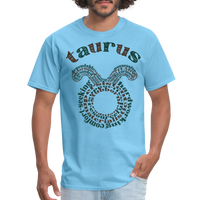 Thumbnail for Men's Power Words Taurus Classic T-Shirt - aquatic blue