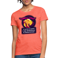 Thumbnail for Women's Glow Capricorn T-Shirt - heather coral