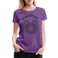 Thumbnail for Women's Power Words Taurus Premium T-Shirt - purple