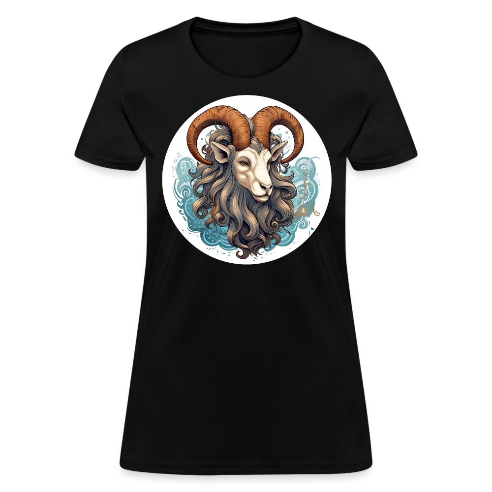 Women's Symbol Capricorn T-Shirt - black