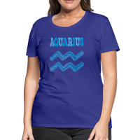 Thumbnail for Women's Power Words Aquarius Premium T-Shirt - royal blue