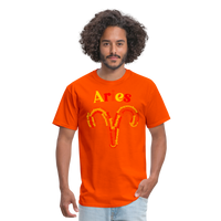 Thumbnail for Men's Power Words Aries Classic T-Shirt - orange