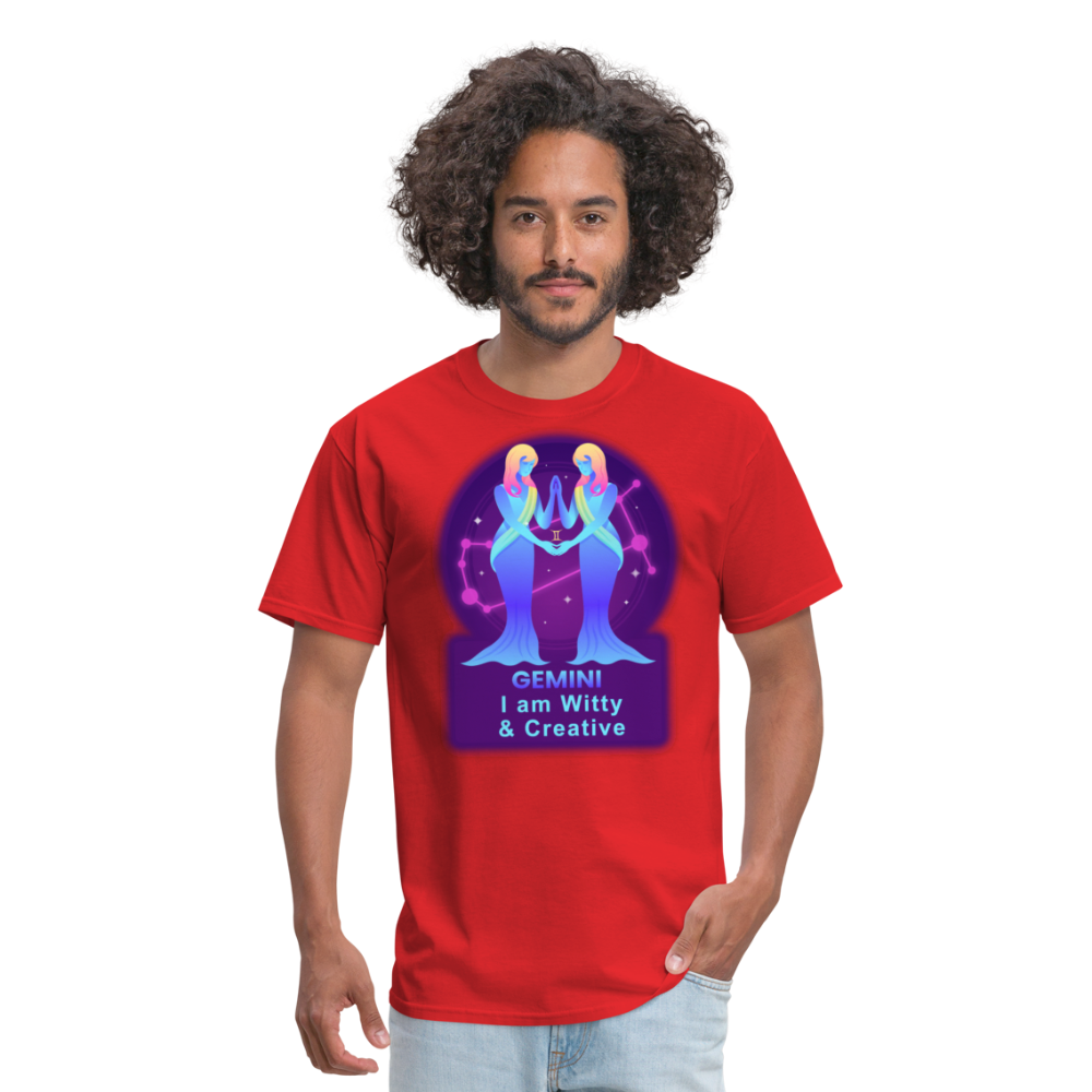 Men's Neon Gemini Classic T-Shirt - red