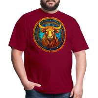 Thumbnail for Men's Mosaic Taurus Classic T-Shirt - burgundy