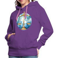 Thumbnail for Women’s Mythical Libra Premium Hoodie - purple 