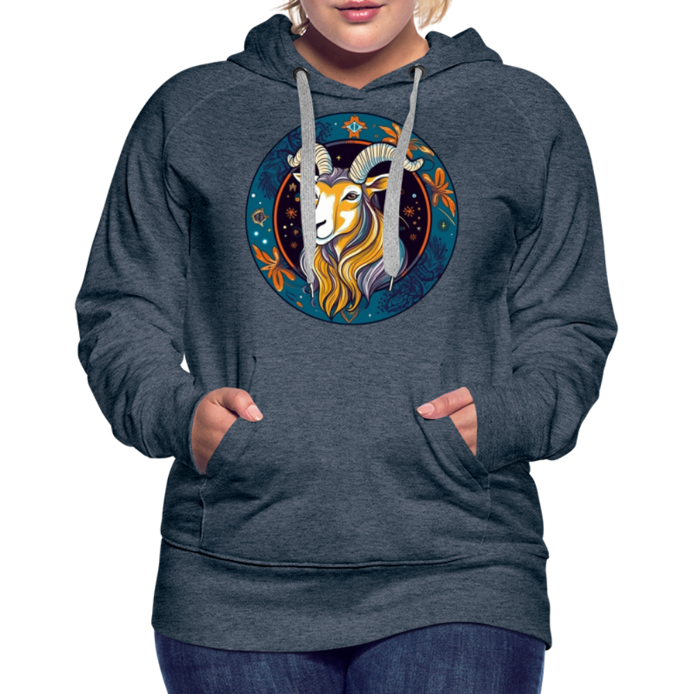 Women’s Mythical Capricorn Premium Hoodie - heather denim