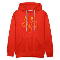 Thumbnail for Men's Power Words Aries Premium Hoodie - red