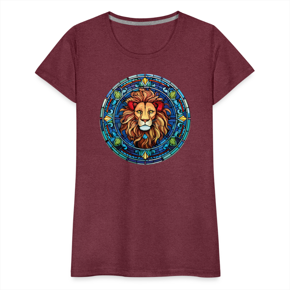 Women's Mosaic Leo Premium T-Shirt - heather burgundy