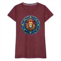 Thumbnail for Women's Mosaic Leo Premium T-Shirt - heather burgundy