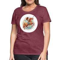 Thumbnail for Women’s Symbol Sagittarius Premium T-Shirt - heather burgundy