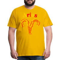 Thumbnail for Men's Power Words Aries Premium T-Shirt - sun yellow