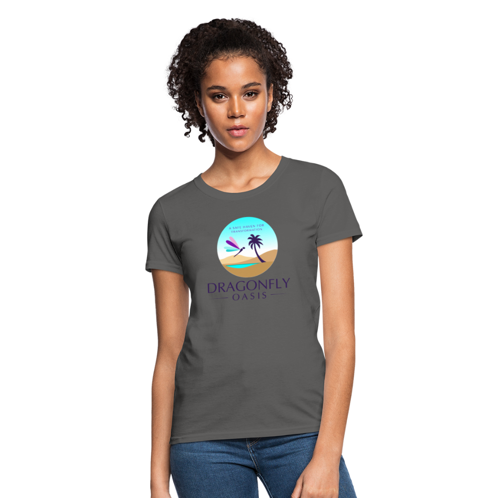 Women's Dragonfly Oasis V.1 Capricorn T-Shirt - charcoal