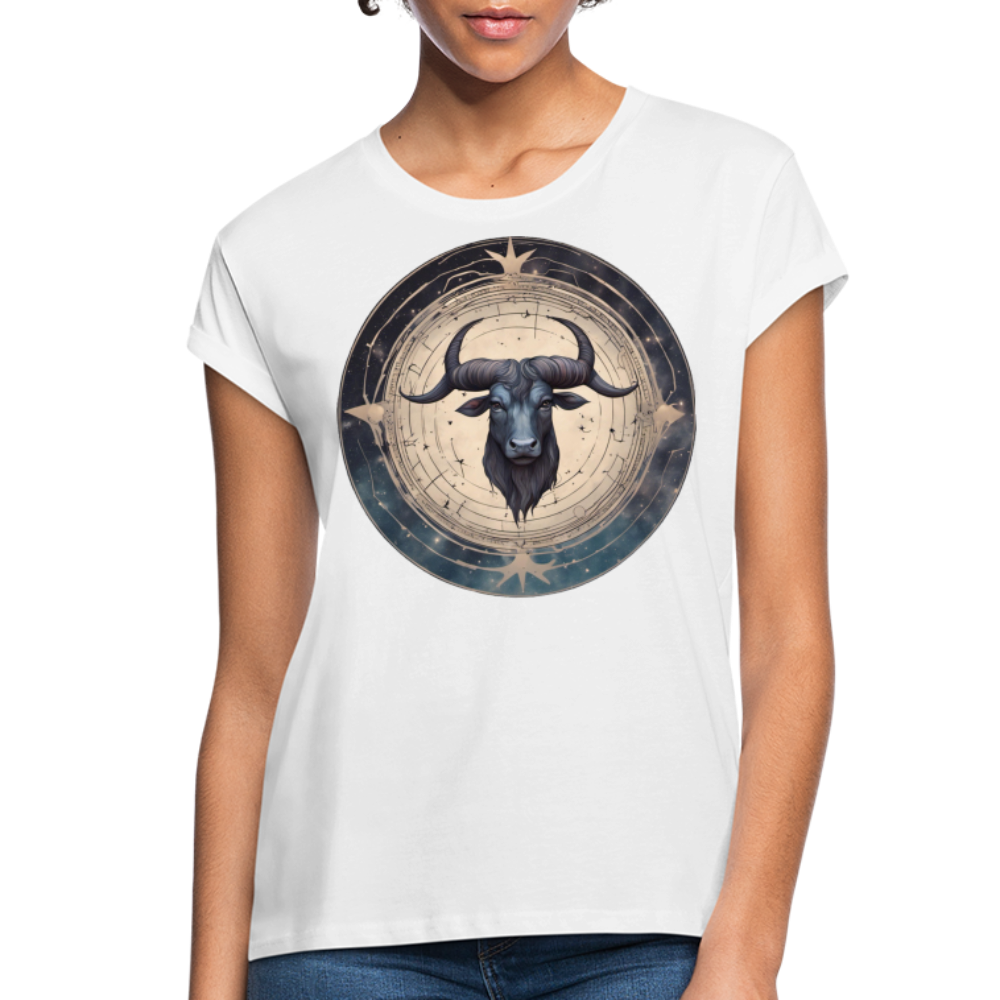 Women's Mythical Taurus Relaxed Fit T-Shirt - white