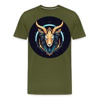 Thumbnail for Men's Mystic Capricorn Premium T-Shirt - olive green