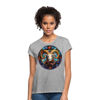 Thumbnail for Women's Mosaic Aries Relaxed Fit T-Shirt - heather gray