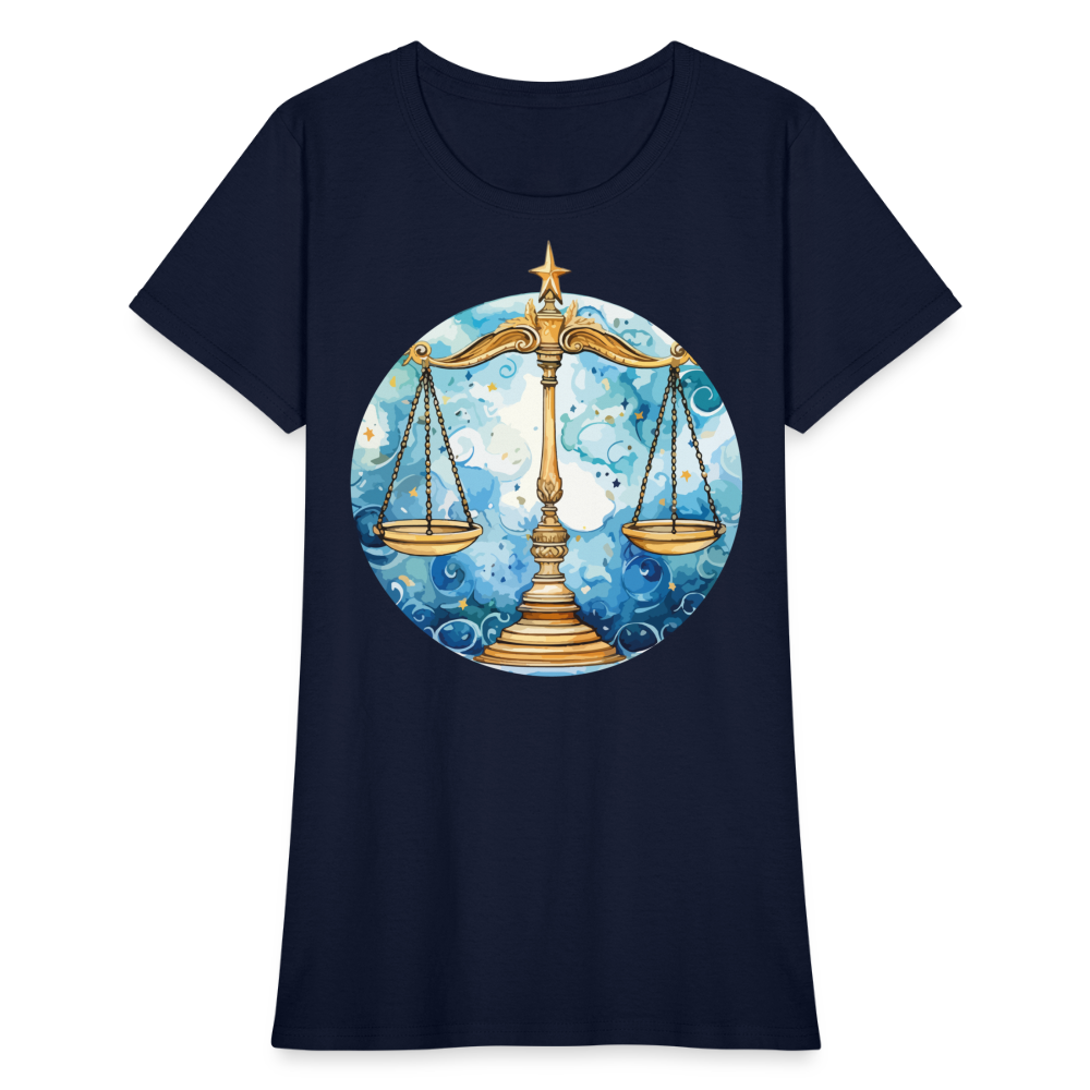 Women's Mythical Libra T-Shirt - navy