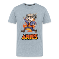 Thumbnail for Men's Playful Aries Premium T-Shirt - heather ice blue