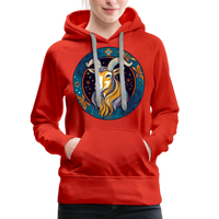 Thumbnail for Women’s Mythical Capricorn Premium Hoodie - red