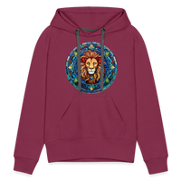 Thumbnail for Women’s Mosaic Leo Premium Hoodie - burgundy