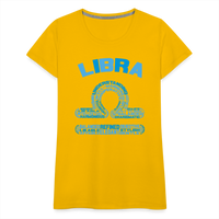 Thumbnail for Women's Power Words Libra Premium T-Shirt - sun yellow