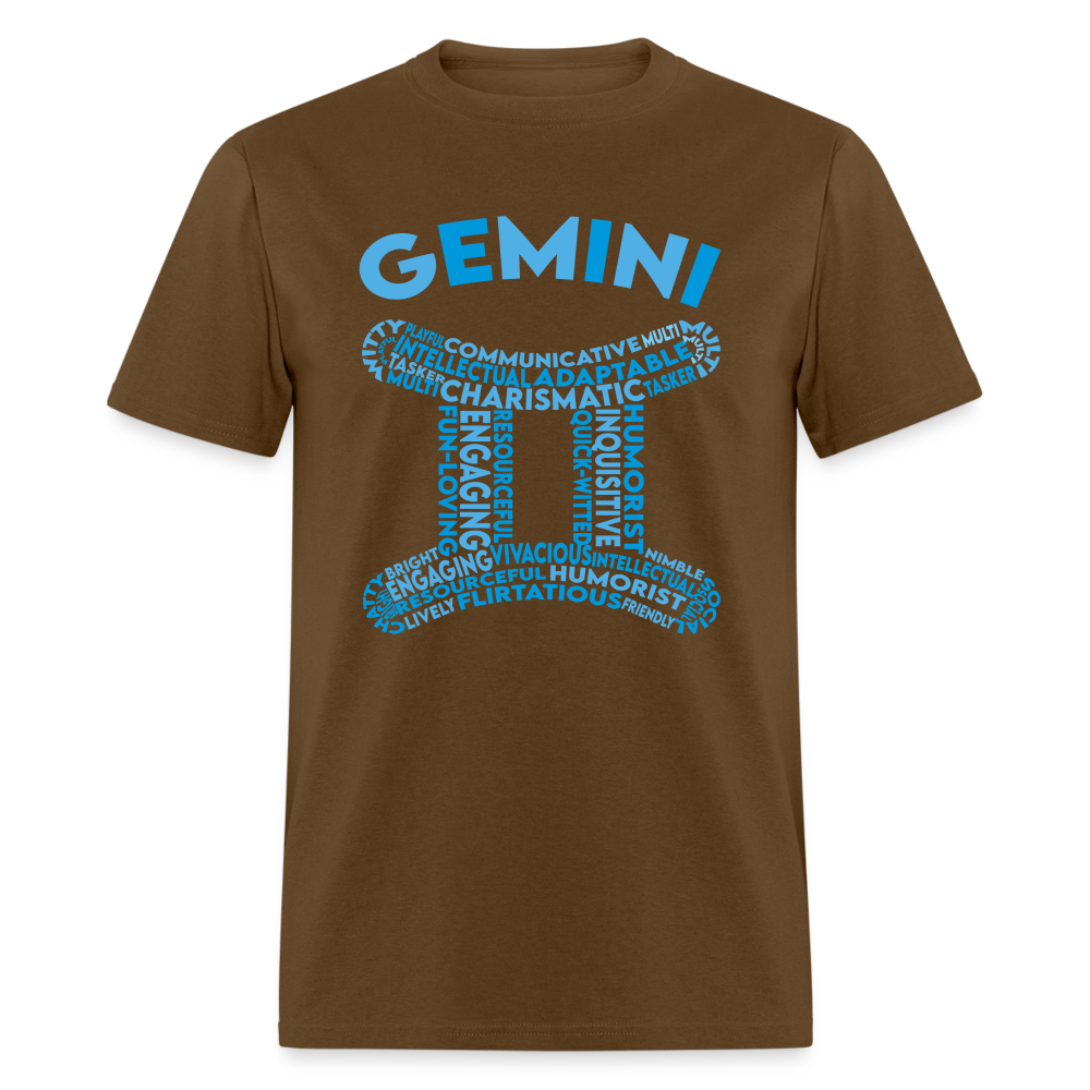 Men's Power Words Gemini Classic T-Shirt - brown