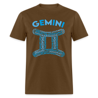 Thumbnail for Men's Power Words Gemini Classic T-Shirt - brown