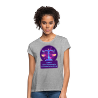 Thumbnail for Women's Neon Libra Relaxed Fit T-Shirt - heather gray