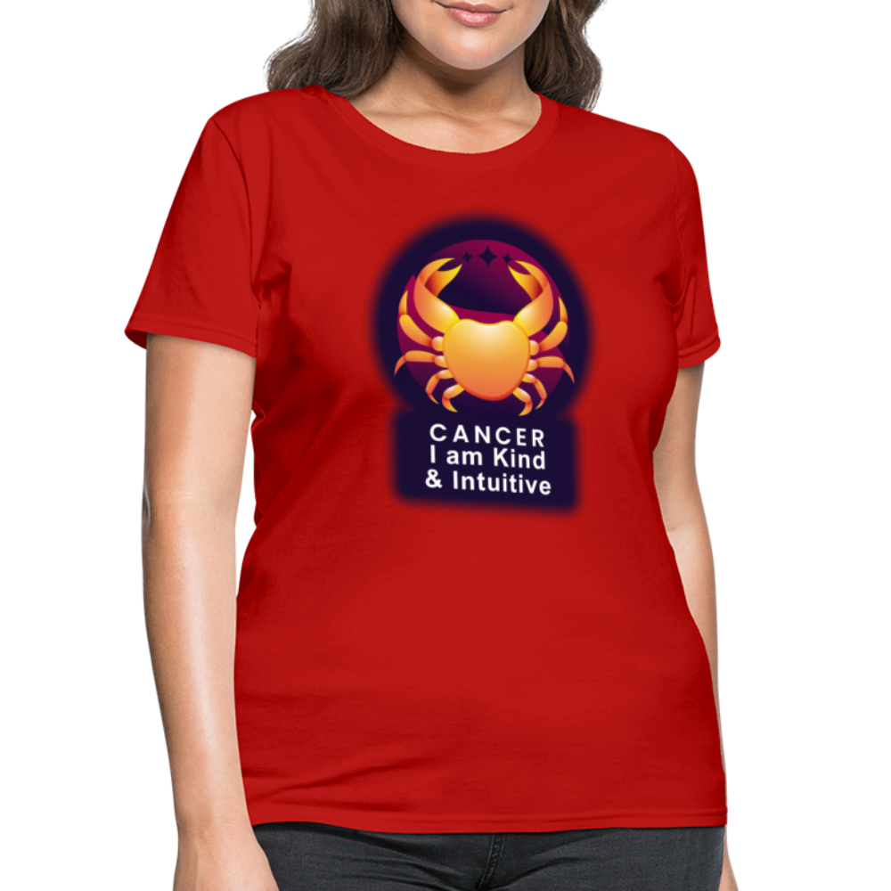 Women's Glow Cancer T-Shirt - red