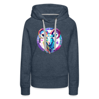 Thumbnail for Women’s Mythical Aries Premium Hoodie - heather denim