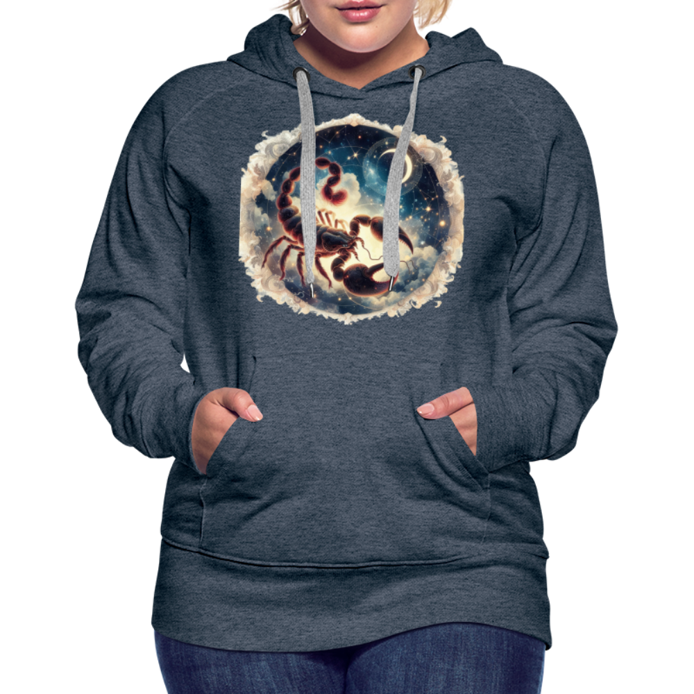 Women’s Mythical Scorpio Premium Hoodie - heather denim