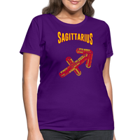 Thumbnail for Women's Power Words Sagittarius T-Shirt - purple