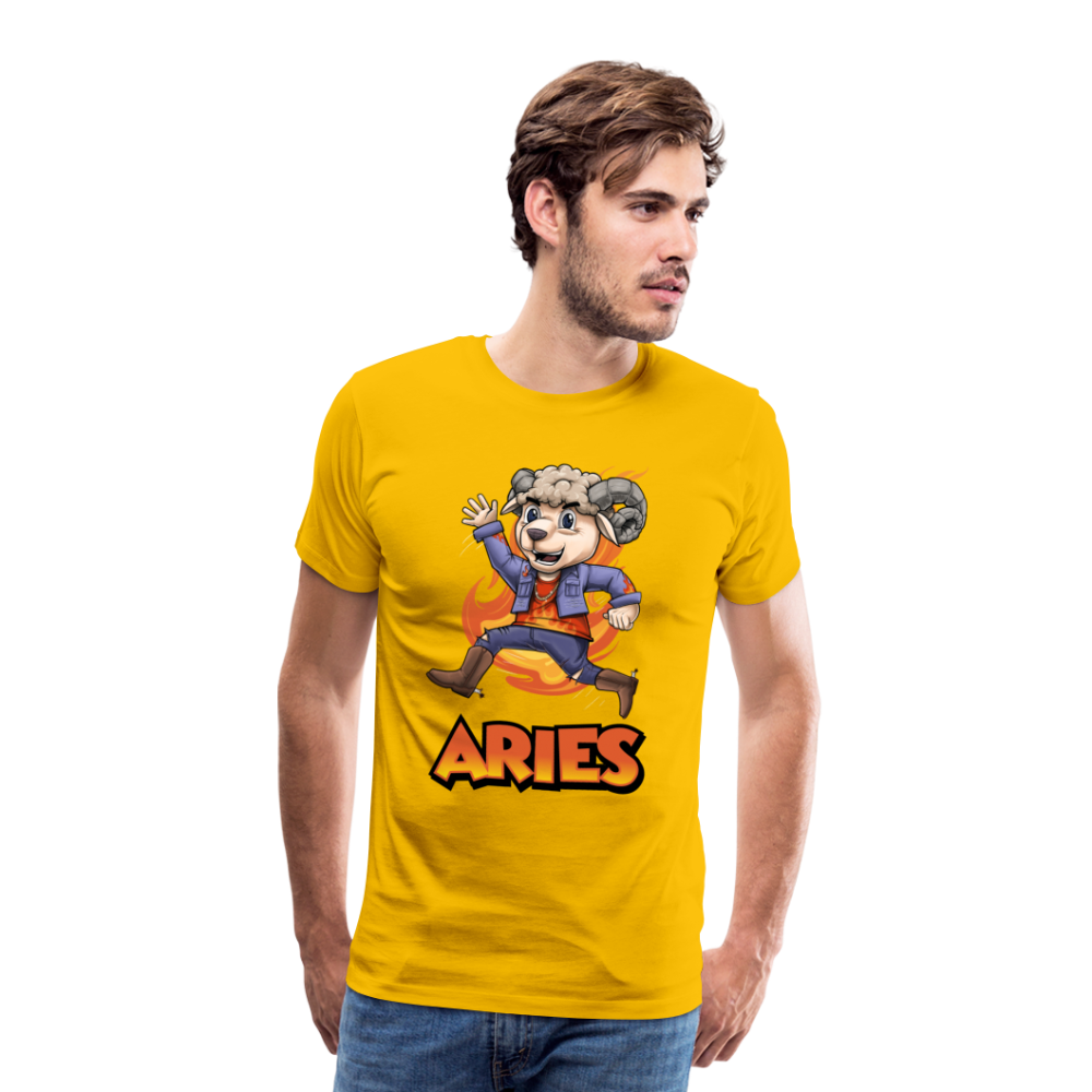 Men's Playful Aries Premium T-Shirt - sun yellow