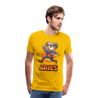 Thumbnail for Men's Playful Aries Premium T-Shirt - sun yellow