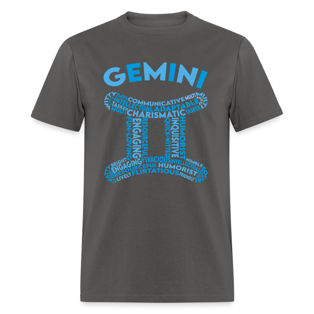 Men's Power Words Gemini Classic T-Shirt - charcoal