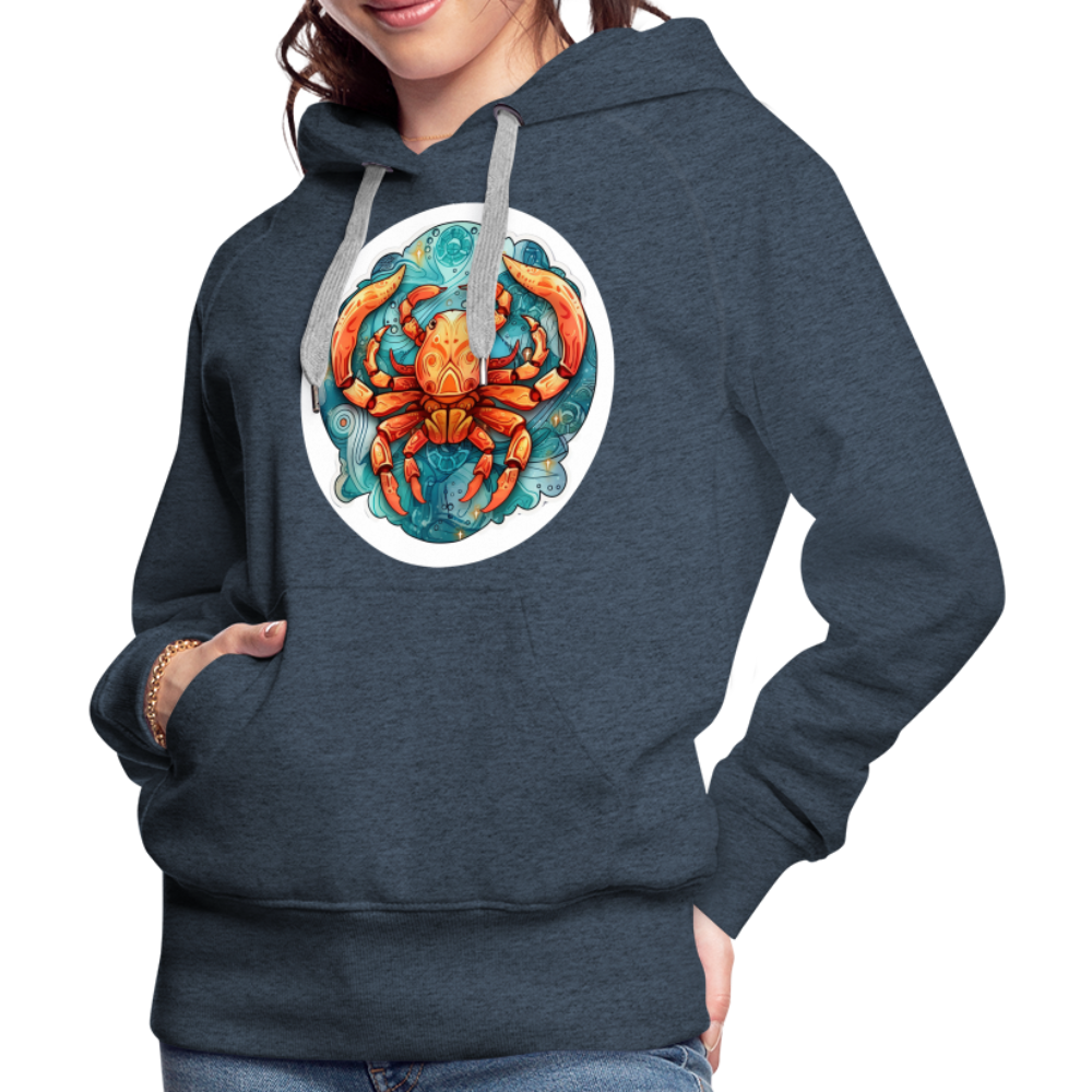 Women’s Symbol Cancer Premium Hoodie - heather denim