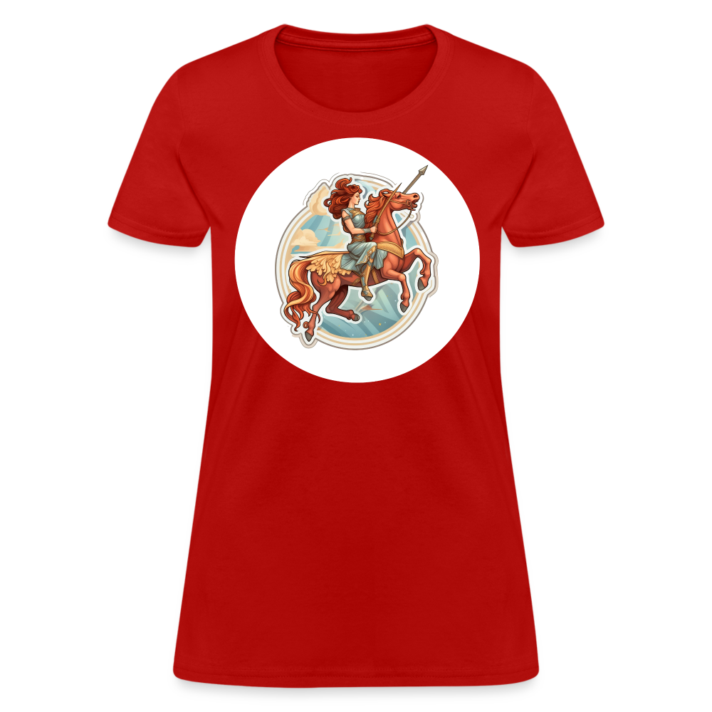 Women's Symbol Sagittarius T-Shirt - red