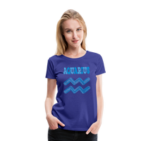 Thumbnail for Women's Power Words Aquarius Premium T-Shirt - royal blue