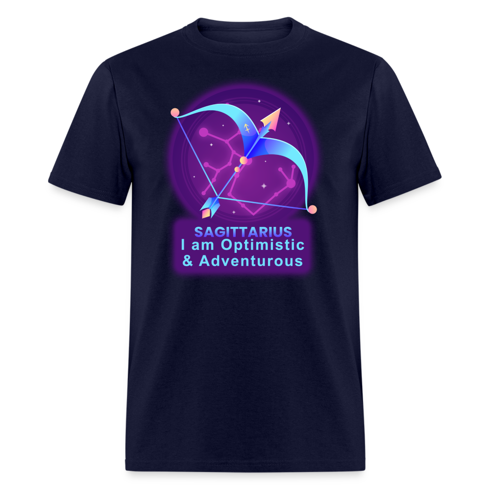 Men's Neon Sagittarius Classic T-Shirt - navy