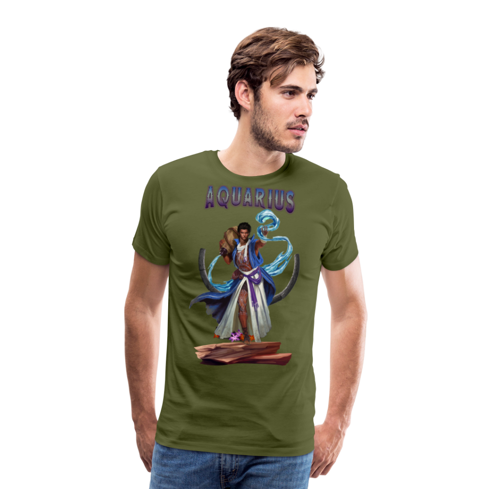 Men's Astral Aquarius Premium T-Shirt - olive green