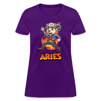 Thumbnail for Women's Playful Aries T-Shirt - purple