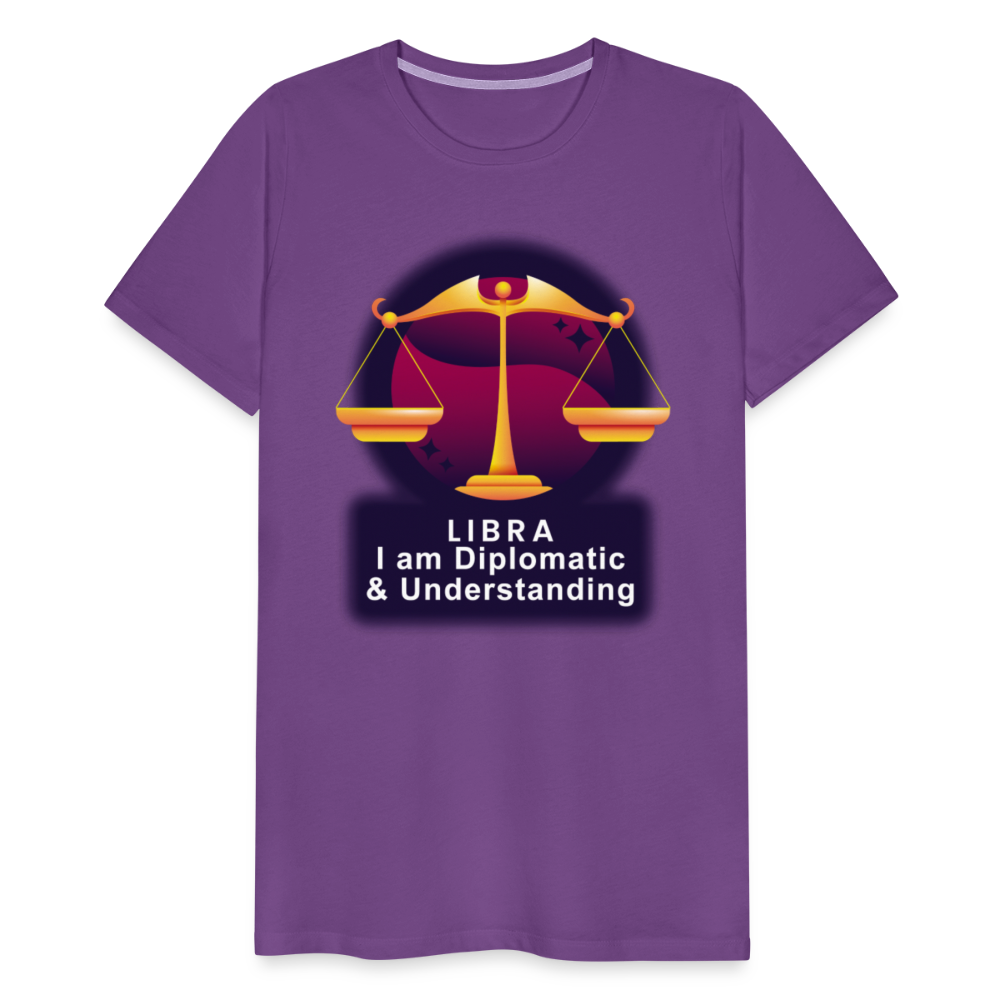 Men's Glow Libra Premium T-Shirt - purple