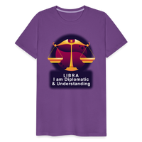 Thumbnail for Men's Glow Libra Premium T-Shirt - purple